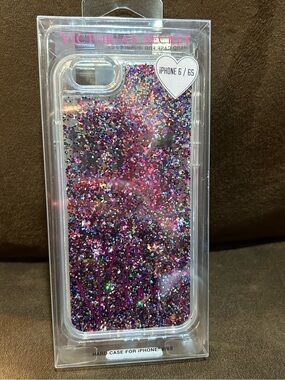 Victoria's Secret Purple and Multi-Glitter Hard Phone Case for iPhone 6/6S